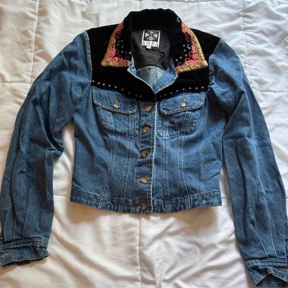 Women's Vintage ROPA Hairston Roberson Jean velvet jacket small western/southern